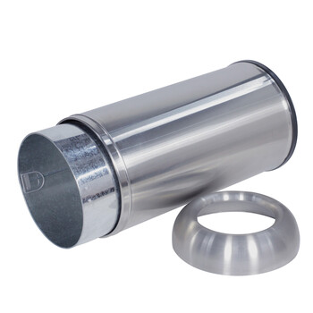 迪恩斯（DEANS）不锈钢圆形垃圾桶公共场所大号商用公用商场影院用敞口大容量直投 110U