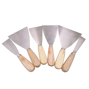 兰诗（LAUTEE）210371 直冲油灰刀 刮腻子刀 建筑装修工地用抹刀 直冲1寸 10把/包