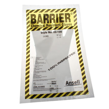 ANSELL 安思尔2-100复合膜防化防液手套 耐酸碱苯酮防护有机溶剂 1双 9# 定做