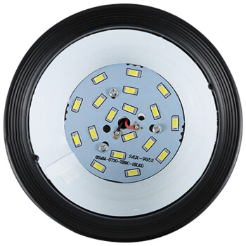 冰禹 BYZM18 LED明装筒灯 LED贴片式防雾筒灯 加厚铝材吸顶灯 黑色8寸24W 4000K