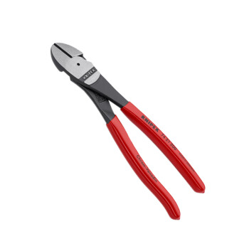 凯尼派克（KNIPEX）74 21 200 省力型斜口钳 抛光 塑料套柄 12°弯头 200mm 切割类工具 钢