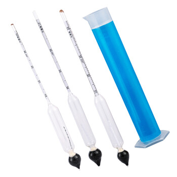 匡建仪表（CONJANT）精密酒精计JJ-19型三支酒精计可测0-100°含100ml塑料量筒