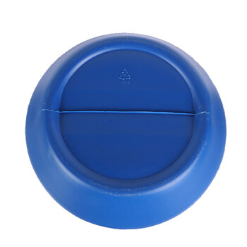 海斯迪克 HKW-23 蓝圆形化工桶法兰桶 加厚酵素桶塑料桶沤肥耐摔水桶黑色盖子 50L