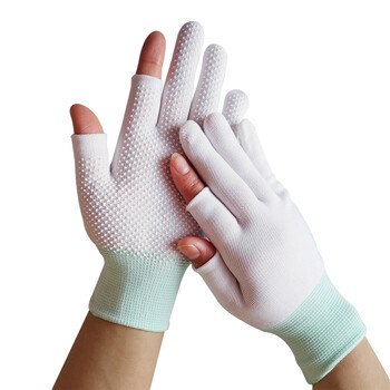 安美尚（ams）点胶颗粒半指防滑劳保手套 定做 均码 12双