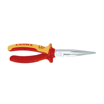 凯尼派克（KNIPEX）26 16 200 1000V绝缘尖嘴钳 镀铬 绝缘双色手柄 切割类工具 钢