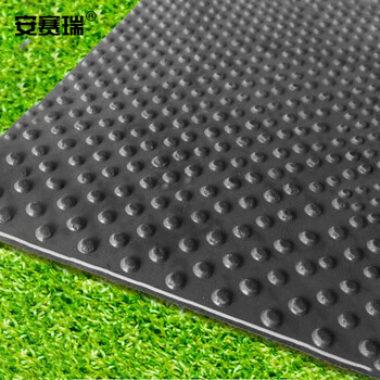 安赛瑞 橡胶防滑地垫 1×10m×3mm 仓库车间走廊厨房橡胶防滑耐油地垫 工业满铺地垫 凸点款27132