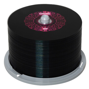 麦克赛尔（Maxell）DVD-R台产光盘刻录盘 光碟 空白光盘16速4.7G 办公系列 紫纹黑尊桶装50片