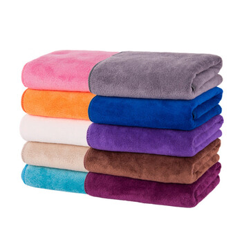 兰诗（LAUTEE）DA1078 加厚纤维毛巾定制毛巾吸水巾 大红色 35*75cm 5条装