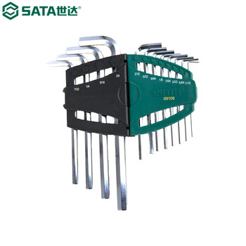 世达（SATA）09108 12件英制加长内六角扳手组套 09108