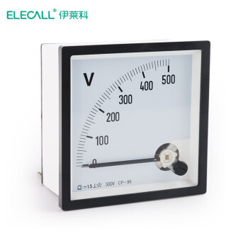 伊莱科(ELECALL)CP-96指针式直流电压表头机械安装式伏特表3 黑白色 直流50V