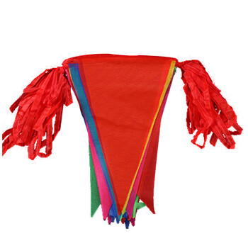 海斯迪克 HKW-170 小彩旗三角串旗可定制 工地警戒小旗开业开张活动装扮吊旗 18*28cm 40米60面旗子