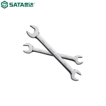 世达（SATA）41208 全抛光双开口扳手19x21MM