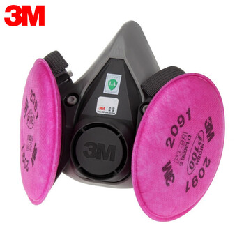 3M 2091CN 等级高效防尘滤棉 可搭配6200/7502半面罩 2片/包 定做