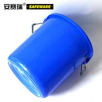 安赛瑞 大号塑料圆桶 大号圆形收纳桶 大容量水桶 食堂光盘环卫物业餐厨垃圾桶 100L 蓝色无盖24383