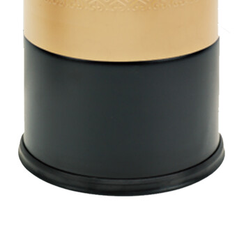 南 GPX-107B 南方双色浮雕花套装垃圾桶 杏色套黑色 酒店宾馆商用客房不锈钢垃圾桶 居家房间桶 果皮桶