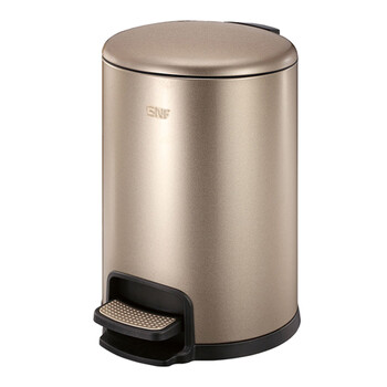 南 SJ3-Y03 南方圆形脚踏桶  香槟金 商用不锈钢垃圾桶 酒店宾馆客房果皮桶 厨房垃圾桶 3升容量 防指纹