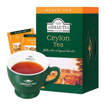 AHMAD伦敦锡兰红茶20茶包40g盒装袋泡茶奶茶专用茶叶BLACK TEA礼物亚曼