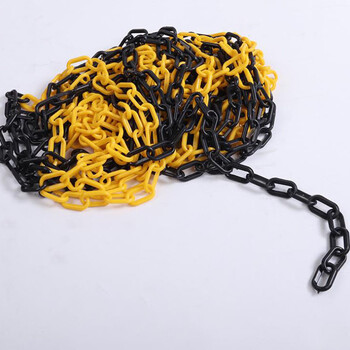 工霸（GONGBA）路锥警示黄黑链条 塑料链条警示柱防护隔离链雪糕筒链接件安全链条 3米 1条 定制