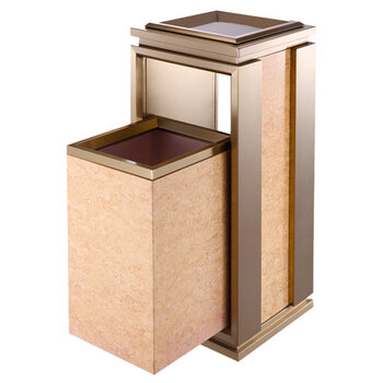 兰诗（LAUTEE）DB6052 不锈钢垃圾桶烟灰桶垃圾回收箱果皮箱 GPX-玫瑰金烟灰缸