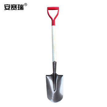 安赛瑞 铁锹木柄 椿木柄 铁锨把锄头把 木杆铁柄 铁路工具 一级红铁Y柄 75cm 26303