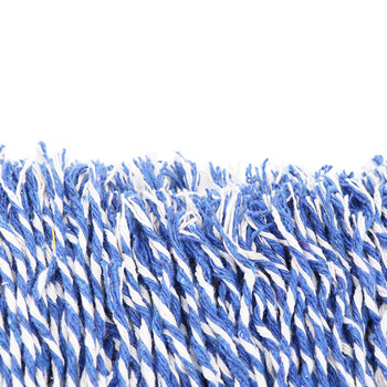 海斯迪克 尘推平板拖把排拖 36CM蓝白棉线木杆 办公室家政工厂车间商场保洁吸水去污可拆卸 (1个装) HK-8026