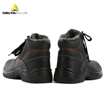 代尔塔 (Deltaplus)301512防寒安全鞋加绒保暖秋冬防水防砸防穿刺防滑牛皮耐磨冷库劳保鞋38码