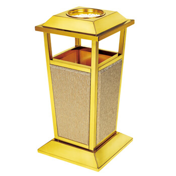 南 GPX-113B 南方黑金钢烟灰桶 镜金 商场垃圾筒酒店落地烟灰桶立式果皮桶商用垃圾桶