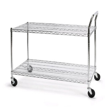 川井（WELLAND）手推车 二层金属搬运车车间小拖车 物料转运车 线网周转车 仓库拣料车106*45*95cm