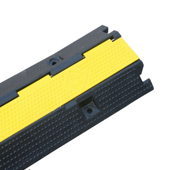 海斯迪克 线槽减速带 室内外电缆保护槽橡胶线槽板 PVC盖板一线槽1000*260*60mm gnjz-1113