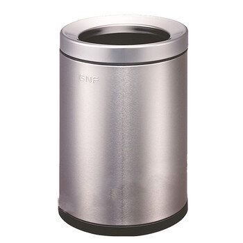 南 SF10-Y02 南方圆形房间桶   砂银钢 果皮桶  商用酒店宾馆客房不锈钢垃圾桶 容量10升