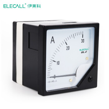 伊莱科(ELECALL)机械指针式电流表 直接直通式 6L2-A 10mA-50A 黑白色 30A