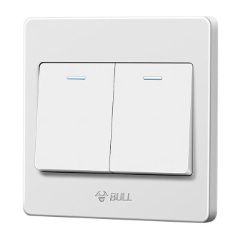 公牛（BULL）墙壁开关 G07系列 二开双控开关 86型面板G07K212C 白色 暗装