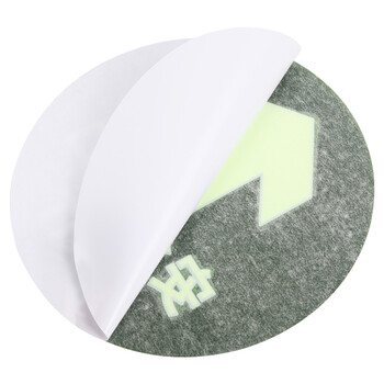 坚冠 安全出口圆形 25片装 夜光耐磨地贴 消防安全疏散标识指示牌 逃离方向指示