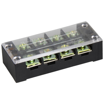 天旭TB-4504接线端子排电线组合式连接器45A4位分线器螺钉阻燃底座纯铜 1个