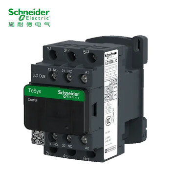 施耐德 TeSys LC1D系列三极交流接触器 9A 线圈电压110V 50/60Hz 货号LC1D09F7C