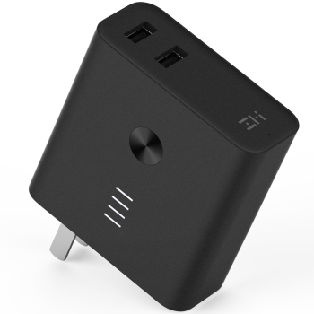 ZMI ( 紫米 ）智能双模 移动电源／充电宝+充电器 二合一 双口快充 支持iOS设备 手机平板通用APB01黑