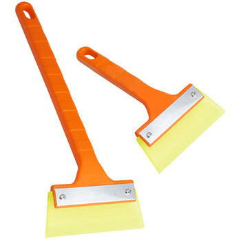 兰诗（LAUTEE）CD-4005 铁片牛津除雪铲 户外冰霜除雪铲子 车用冬季冰铲刮雪板 铁片短柄 两颗螺丝 单个装