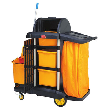 超宝（CHAOBAO）D-011-2 多用途带盖清洁手推车 手推杂物车保洁车布草车物业商场酒店客房服务车