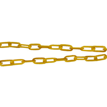 金诗洛 KSL201 塑料警示链条  路锥链条 隔离链子 链条 警示防护链条 隔离墩链条（6mm黄黑-5米）