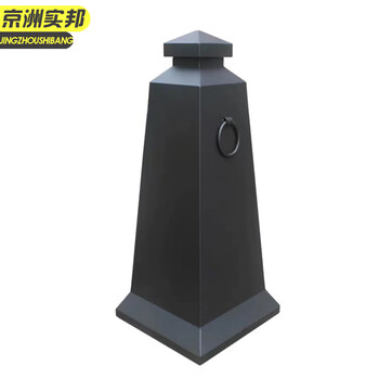 京洲实邦 不锈钢反光路锥【方顶形本色】JZSB-9391B