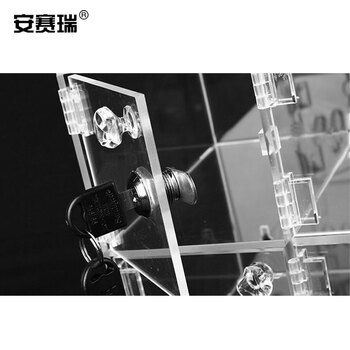 安赛瑞 手机存放柜 带锁亚克力透明存放保管柜  十五门简易寄存手机盒子 收纳保存箱 420×184×312mm 28152
