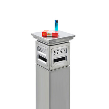 益美得 DB6006 户外不锈钢烟蒂柱烟灰柱垃圾桶吸烟室灭烟桶 57A款