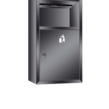 北奥（Beao）OK-650SHM 不锈钢多功能纸架 砂光黑金 明装 二合一擦手纸巾盒抽纸箱带垃圾桶纸巾架一体机