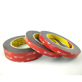 3M VHB 5925超顺贴附全效双面胶 曲面油漆涂料表面 替代螺丝铆钉 耐温149℃防水耐溶剂 10mm*33m*0.64mm