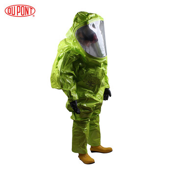 杜邦(DUPONT)TychemTK554TA级全封闭重型气密性防化服定做耐酸碱防腐蚀化学试剂不含鞋子口罩面罩XL码