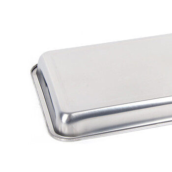 海斯迪克 HKW-97 不锈钢方盘 酒店托盘不锈钢盘仓库零件盒存储盘 04厚50*35*2浅