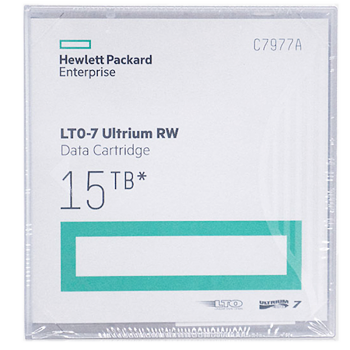 惠普（HP） HPE LTO 数据磁带 数据记录磁带 LTO7 15TB（C7977A） 盒装配件