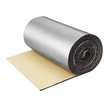 海斯迪克 HKW-42 铝箔隔热棉 楼顶耐高温防火防晒隔热板保温材料1平方米 20mm加强网格铝箔加背胶