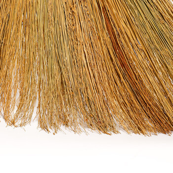 营盘手工扫帚高粱糜子塑料夹加固塑料把套重0.4KG