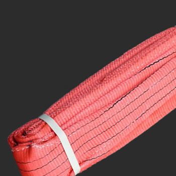 稳斯坦 WST826 搬运吊装捆绑带拖车救援绳 扁平红色5吨1米 起重涤纶扣型吊车行吊带